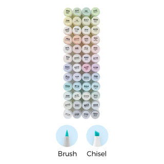 Ohuhu Honolulu New 48 Pastel Colors Dual Tips Alcohol Art Markers - Blossoming