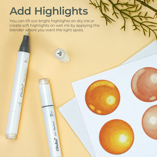 Ohuhu Honolulu Colorless Blender Marker - Pack of 6 (Australia Domestic Shipping)