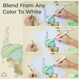 Ohuhu Honolulu Colorless Blender Marker - Pack of 6 (Australia Domestic Shipping)