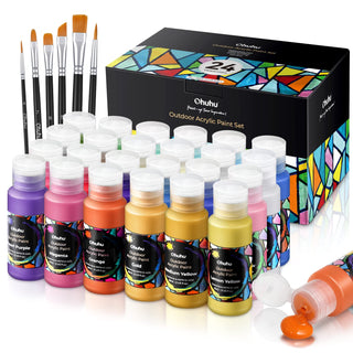 Ohuhu 24 Colors Art Craft Acrylic Paint Set