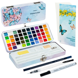 Ohuhu 50 Colors Portable Watercolor Paint Set