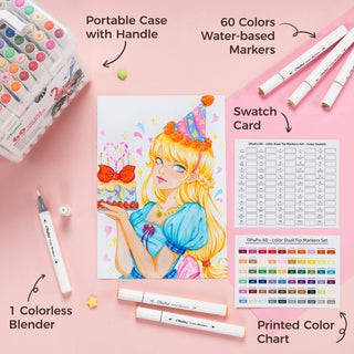 Ohuhu Dual Tips Water-Based Art Markers