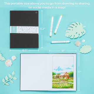 Ohuhu Bleedproof Double-Sided Marker Pad with PU Cover