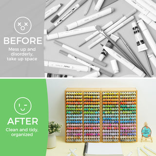 Ohuhu Bamboo Marker Organizer