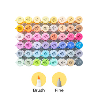 Ohuhu Honolulu² 48 Mid-tone Colors Dual Tips Alcohol Art Markers