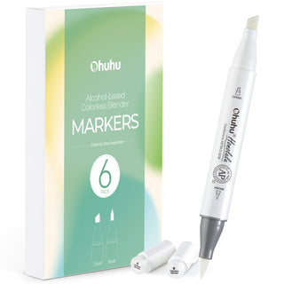 Ohuhu Honolulu Colorless Blender Marker - Pack of 6 (Australia Domestic Shipping)