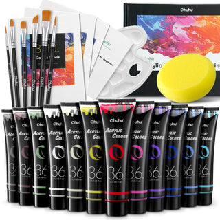 Ohuhu Acrylic Paint Set for Beginners with Tutorial (Australia Domestic Shipping)