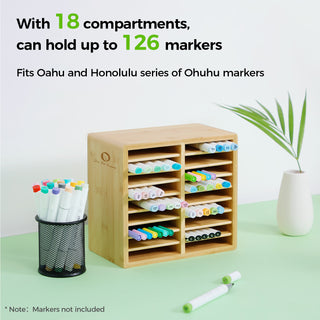 Ohuhu Bamboo Marker Organizer