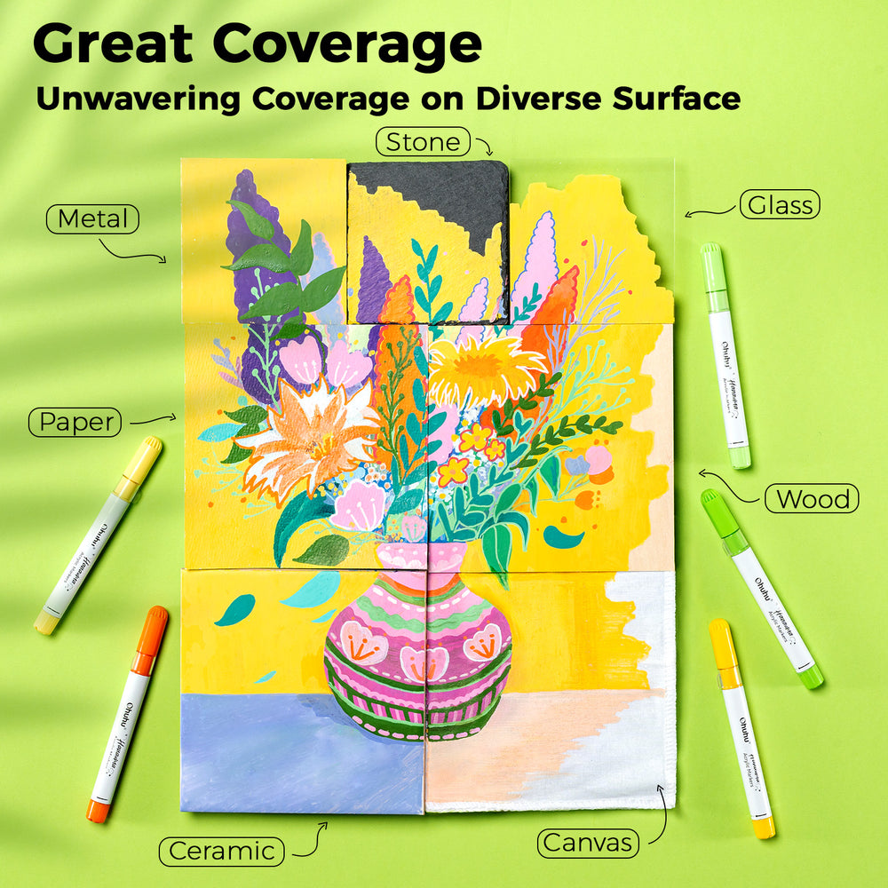 Ohuhu Acrylic Paint Markers Refillable 36 Colors – Hanauma