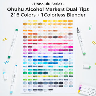 Ohuhu Honolulu 216 Colors Dual Tips Alcohol Art Markers (Australia Domestic Shipping)