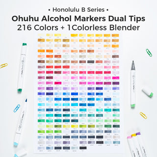 Ohuhu Honolulu 216 Colors Dual Tips Alcohol Art Markers (Australia Domestic Shipping)