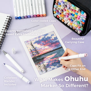 Ohuhu Honolulu Brush Markers - Large Set