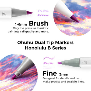 Ohuhu Honolulu Brush Markers - Large Set