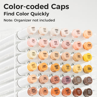Ohuhu Honolulu 24 Skin Tone Colors Dual Tips Portrait Alcohol Art Markers (New Color Codes)