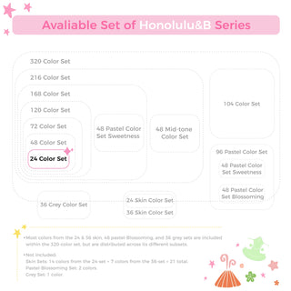 Ohuhu Honolulu 24 Basic Colors Dual Tips Alcohol Art Markers