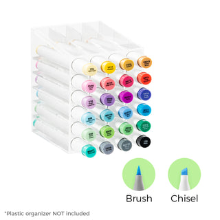 Ohuhu Honolulu 24 Basic Colors Dual Tips Alcohol Art Markers