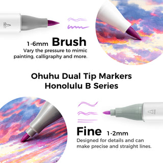 Ohuhu Honolulu Brush Markers - Large Set