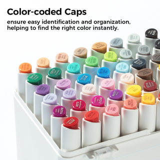 Ohuhu Kaala B Dual Tips Alcohol Art Markers, Slim Broad & Mini Brush (New Color Codes)