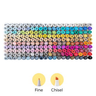 Ohuhu Oahu 200 Colors Dual Tips Alcohol Art Markers, Fine & Chisel (Australia Domestic Shipping)