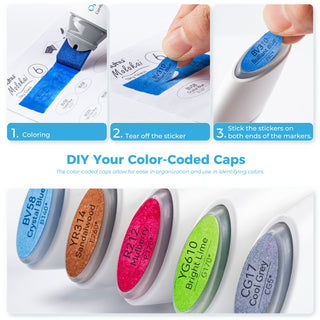 Ohuhu Molokai Four Tones Extra-wide Tip Alcohol Art Markers