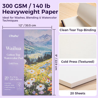 Ohuhu Wailua Cotton-Top Watercolor Pad