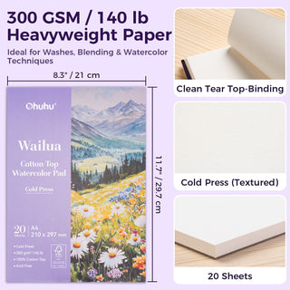 Ohuhu Wailua Cotton-Top Watercolor Pad