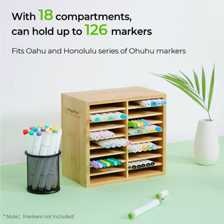 Ohuhu Bamboo Marker Organizer (Australia Domestic Shipping)