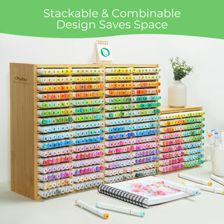 Ohuhu Bamboo Marker Organizer (Australia Domestic Shipping)