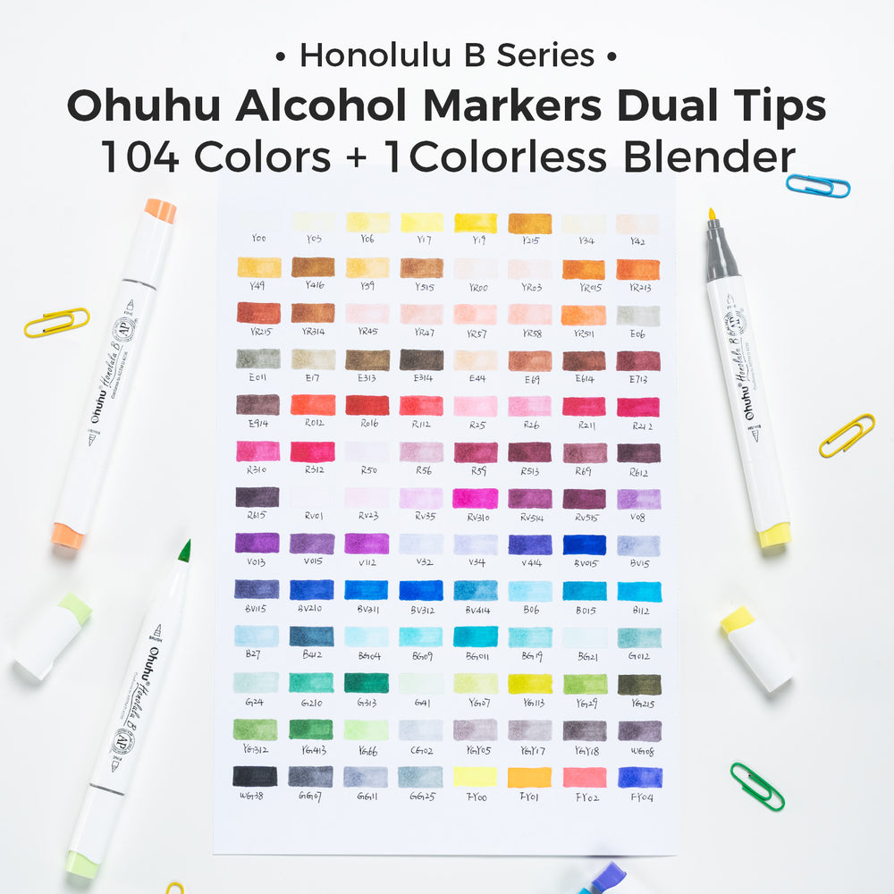Ohuhu Honolulu Brush Markers - Large Set