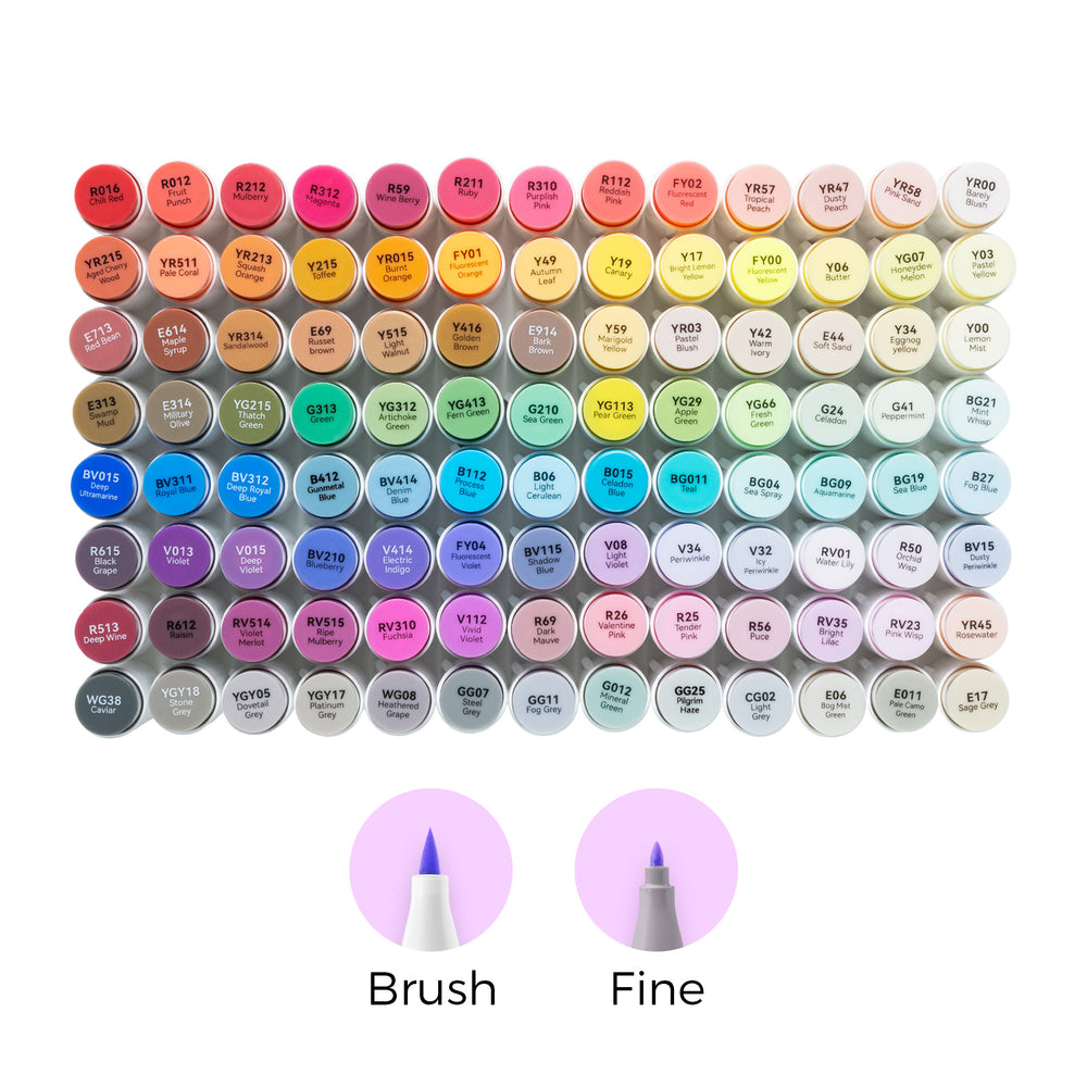 Ohuhu Honolulu Brush Markers - Large Set
