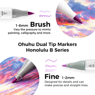 Ohuhu Honolulu 104 Colors Dual Tips Alcohol Art Markers (Australia Domestic Shipping)