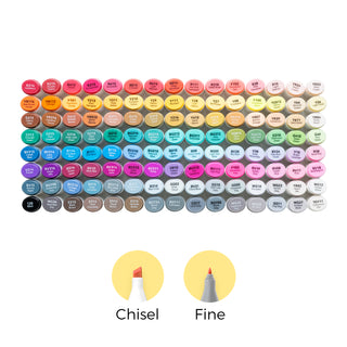 Ohuhu Oahu 120 Colors Dual Tips Alcohol Art Markers, Fine & Chisel