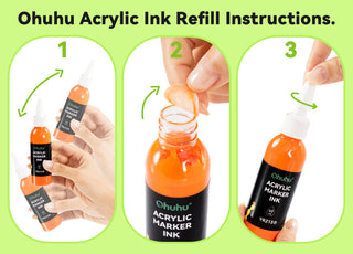 Ohuhu Acrylic Marker Ink Refill for Mauna Kea & Hanauma Series