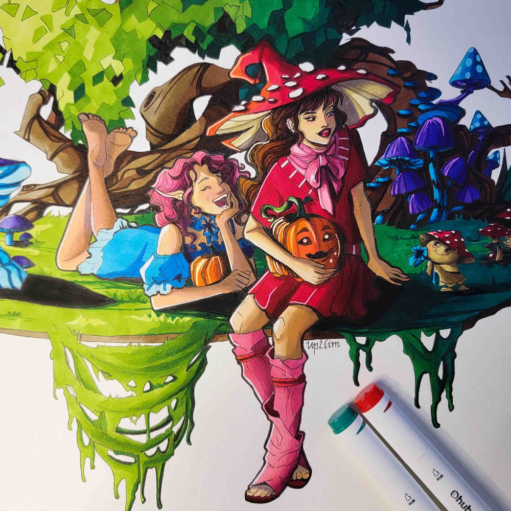 Ohuhu Oahu 120 Colors Dual Tips Alcohol Art Markers, Fine & Chisel