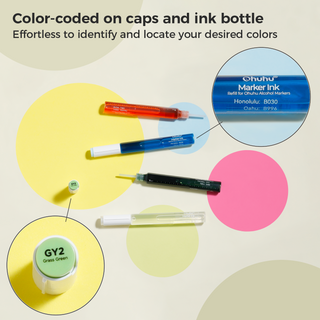 Ohuhu Marker Ink CGII07 / BG083 Refill for Alcohol marker